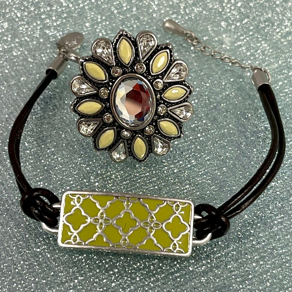 🌸NIB LIA SOPHIA STATEMENT RING & BRACELET